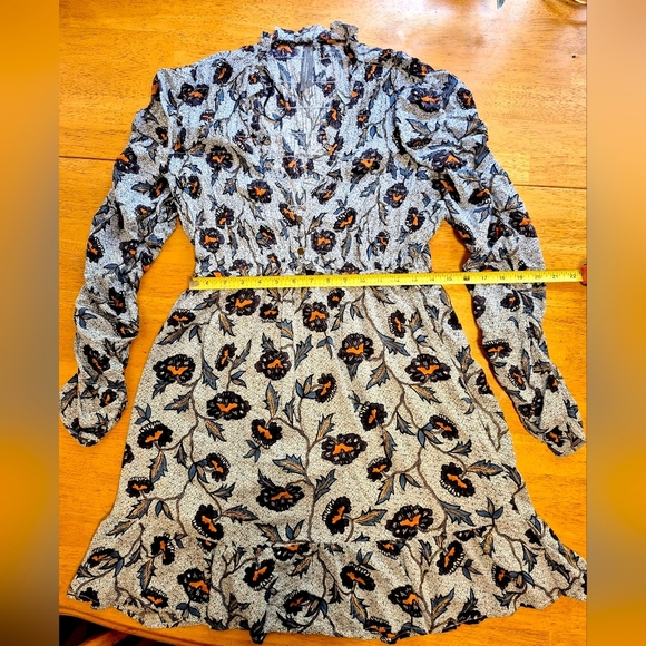 Anthropologie Brown and Black Long Sleeve Sundress - Picture 4 of 9